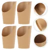 Cuilles jetables Paies 100 PCS Home Goods Kraft Paper Dessert Coupin Container Momening French Fry Solder pour desserts