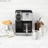 Coffee Makers Single server coffee machine automatic hot and ice coffee machine 12 cup glass caramel stainless steel machine Y240403