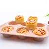 Bakvormen mini muffin 6-holes siliconen ronde vorm diy cake cookie pan anti-stick gereedschap