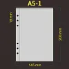 Сумка A5 A6 A7 10PCS Переплетчатые карманы Selfyled Pvc папки на молнии
