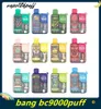 BANG BC 9000PUFF VAPER PULD9000 Intelligent displayskärm Uppladdningsbar 550mAh Pre Filled 16 ml E-cigarette Puff9k Disponibla e-cigarett Hosah Mesh-spole 0% 2% 3% 5% 5%