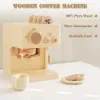 Kitchens Play Food Childrens Coffee Machine Kitchen Toys Wooden Montessori Toy Set Kids Cosplay Play House Early Education Educational Toys Gifts 2443