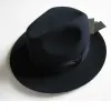 Berets 2018 Crushhat 100% wełna z australijskiej fedora moda unisex czarny homburg panama jazz hat menu Panama Fedora Black Hats B1540