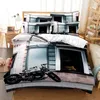 Ensembles de literie Ensemble de moto pour chambre à coucher lit mou au lit Home Comefetable Hover Couvercle Quilt et taie