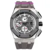 AP Casual Chep Watch Royal Oak Offshore 26400 Automatic Mécanique pour hommes Mouvement Titanium Metal Black Céramique Cérame 44 mm Diamètre