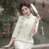 Vêtements ethniques à manches longues Cheongsam Femmes Style d'automne Amélioration des robes modernes de fête mince chinoise élégante élégante