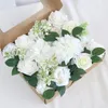 Decorative Flowers Artificial Box Set Faux Combo For DIY Wedding Bouquets Centerpieces Silk With Stems And Leaves