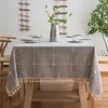 Table Cloth Tablecloth With Sewn -in Decorative Linen Waterproof Oleoodproof Rectangular Wedding Fabric Tea