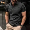 Camisetas masculinas verão novo masculino casual short-sleeved pólo de camisa de pólo da moda rowan colar de camiseta masculina camisa de pólo respirável roupas masculinas 2443