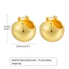 Boucles d'oreilles cerceaux Gold Color Ball Beads Studs for Women Boho Fashion Jewelry Lady Gift Wholesale