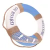 Life Ring Nautical Wall Welcome Door Sign on Board Sculpture Lifebuoy for Summer Ocean Porch Ornaments Coastal Decor 240403