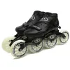 Stövlar inline rullskridskor Speed ​​Skates Original kolfiber Skate Shoes Professional Racing Skating Patines 4*90/100/110mm/3*125mm