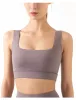 Bras Femmes à lacets larges Sport Bra Support moyen Soft Gym Bra Push Up Yoga Gite avec rembourrage amovible