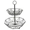 Dinnerware Sets Storage Basket Basket 2 Tier Fruit Ferred Serving Bandey para display de sobremesa de balcão de cozinha