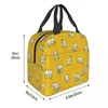 Dinnerware Elephant Cute Lunch Bag Insulated With Compartments Reusable Tote Handle Portable For Kids Picnic School