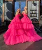 Vestidos de festa elegantes bagunos de tule tule tule