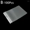 Gift Wrap 100pcs Reclosable Clear Transparent Zip Vacuum Pouches Storage Bag For Nail Powder Jewelry Bracelets Spice Beads