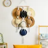 Tapisserier Macrame Hat Hanger Handmade Boho Rack Organizer Lagring Dekorativ Cap Holder gåva för kvinnor breda brimhattar