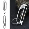 Nyckelringar Bil Buckle Titanium Alloy Carabiner Survival Keychain Camping Klättra upp CLASP Clip Ryggsäck utomhusverktyg