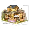 Mini Architecture/DIY House DIY Kit For Doll Production Room Assembly Building Model Toys Home and Bedroom Decorations With Furniture Wood 231123