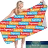 Fashion Super Soft Touch Bath Serviette Unisexe Sports Tournettes de plage Dry Brand LETTRE IMPRESSION CHANNEUX IMPREST