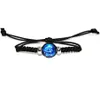 Braccialetti fascino Fashion Hand Reed Reledable Leather Black Rope Chain 12 Constellations Costazioni Zodiac Segni Zodiac perline Gioielli Bangle F Dhweo