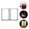 Copos de vinho 2 PCs Vidro Copo de leite Copo Copes Canecas Café Coffee Sparkling Decorative Beverage Suco Delicado