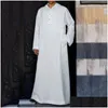 民族衣類イスラム教徒のローブ男性Jubba Thobe s Arabia Kaftan Pour Homme Musman Abaya Qamis Caftan Islamic Fashion Dress Eid Drop ot1x7