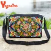 TOTES YOGODLNS الزهور المطرزة للسيدات Crossbody Bag Ladies Luxury Large Carty Handbags Presh Female Conder Travel