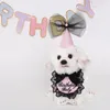 Собачья одежда аксессуары для домашних животных маленький день рождения слюна полотенце кот модная вечеринка для шарф -шарф -щенка сладкая шляпа Померанская чихуахуа Йоркшир