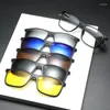 Les cadres de lunettes de soleil détruisent des verres pour la conduite extérieure polarisé les hommes d'aspiration magnétique Clip interchangeable