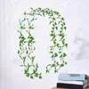 장식용 꽃 인공 포도 나무 장식 웨딩 정원 실내 야외 벽 교수형 플라스틱을위한 현실적인 녹색 화환