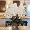 Decorative Flowers 9heads/bunch Valentine's Day Artificial Butterfly Orchid Gifts DIY Living Room Decoration Fake Flower Wedding Simulation