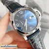 Orologi designer di lusso orologi da polso box orologio meccanico automatico blu precisione in acciaio impermeabile pam01313 marchio di lusso iris