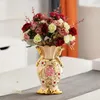 Vasi 1pc Cottono in ceramica Vaso Fiore Ornamenti simulano motivi per ufficio decorazioni per la casa senza bouquet