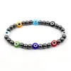 Pulseras de encanto Colorf Devils Oye Bracelet Men 2023 Moda Ancho simple 6 mm Bead mate para joyería PSERA PSERA Hombre Drop entrega dhjma