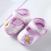 Primeiros caminhantes bebê meninas macias sapatos infantis sola colorida flores princesa sandálias planas