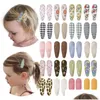 Acessórios para o cabelo 40 PCs Clipes meninas impressão floral criança não deslizante slip snap hairpins para crianças Barrettes Drop Drop Baby Maternity Otzgn