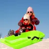 Poles Snow Sledge Kids Heavy Duty Sleigh rep Vuxna Skidbrädan Brädet Outdoor Winter Sliding Boat Board Toboggan