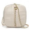 Sacs à bandoulirs Chaîne réseau Small dames Messenger Sac 2024 TRENDE COULEUR COULEUR PU PU Cuir à main Fashion Crossbody for Women