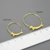 Earrings Lotus Fun Moment 18K Gold Lovely Flying Dachshund Dog Big Round Hoop Earrings Real 925 Sterling Silver Women Jewelry