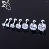 Studörhängen örhänge Fashion Jewelry Four Prong Set Clear CZ16G Tragus Ear for Women Piercing Pendient