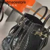 Äkta läder BK Designer Handbag Womens Bag Crocodile Mönster BK30BK25 Toppskikt Cowhide Handle Cross Body Bag Classic