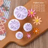 Bakningsformar Set Plum Flower Pluger Fondant Mold Cookie Cutter Daisy Chocolates Cake Decorating Biscuit Stamp For Kitchen
