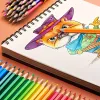 Карандаши xren 1pc Kawaii Корейский стиль 36/72 Цветный карандаш с капляром 2023 Подарок канцелярских товаров для детей профессионального рисования искусства.