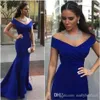 Sexy Royal Blue Off Shoulder Mermaid Prom Dresses Elegant Long Evening Dress Cheap Formal Party Pageant Bridesmaid Gown5234245