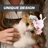 Appareils pour chiens décorations de salle de bain Collier de chiot portable décorer le bandeau en plastique de fleur de compagnie délicate