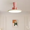 Потолочные светильники 2024 спальня лампа к черному розовому дистанционному управлению дополнительная круглая гостиная детские внутренние светильники