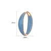 Orecchini fxlry New Retro Pop Europe and the United States Rose Gold Micro Inlaiid Zircon Exagerated Blue Zircon Orecchings Bridal Wedding J