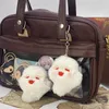 Porte-clés 1pc belle peluche fantôme charme mignon ornement pendentif voiture porte-clés sac à dos décoration sac bijoux